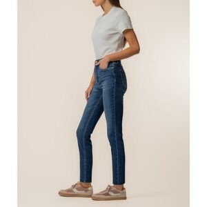 Kut‎ from the Kloth Straight Leg Raw Hem Jeans Blue Medium Wash Womens Size 8